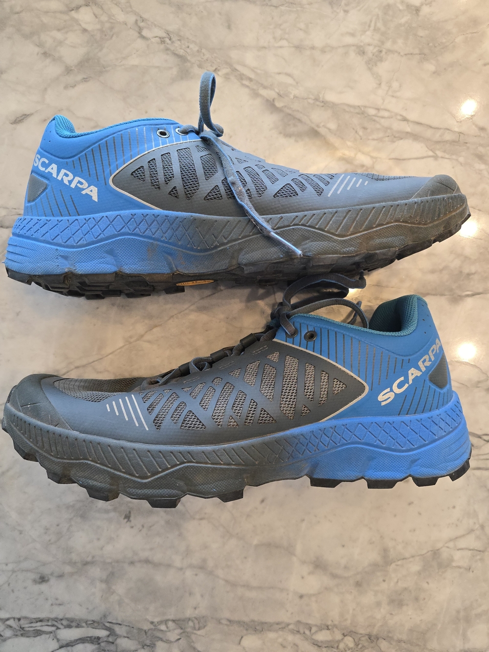Scarpa Spin Ultra 2024 Blue Trail Running Shoes - Men's Size 10